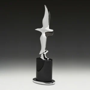 Crystal abstract star award on black base