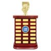 Soccer perpetual award trophy with wooden plaque base and multiple name plates