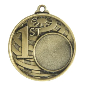 Gold global medal -1st + 25mm insert with zinc alloy construction