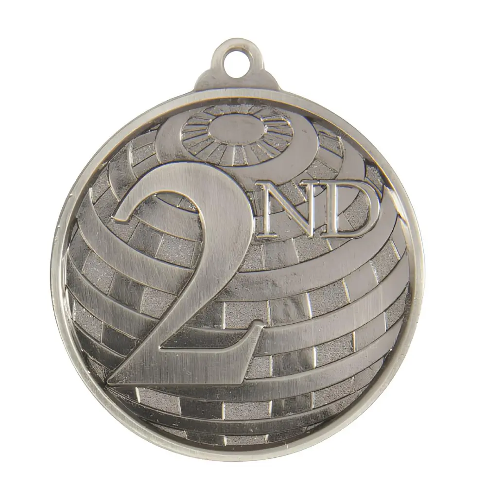2nd Place Global Silver global medal-2nd with zinc alloy construction