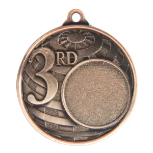 Bronze global medal -3rd + 25mm insert with zinc alloy construction