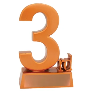 Bronze 3rd place trophy with resin construction