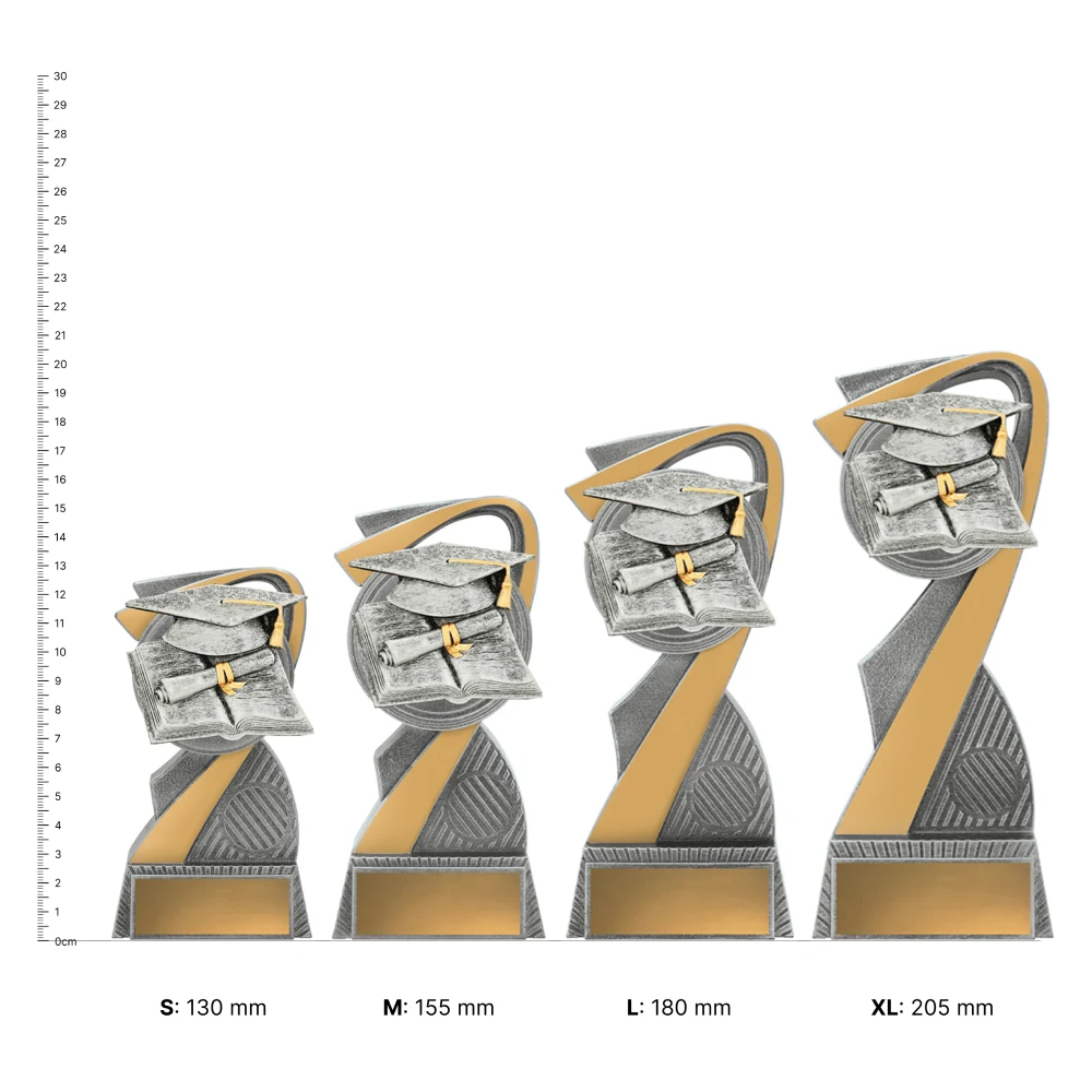 Academic Arclight trophies next to ruler