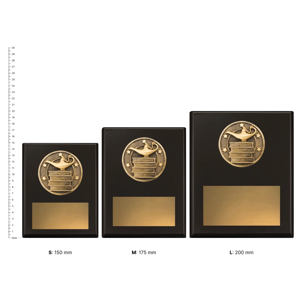 Academic Challenge Plaques next to ruler Academic Challenge Plaques next to ruler