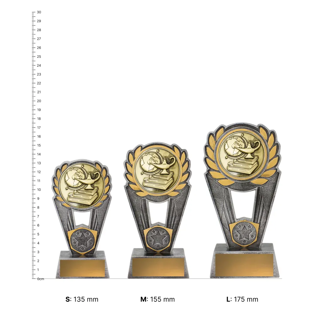 Academic Polaris trophies next to ruler