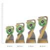 Archery Arclight Colour trophies next to ruler Archery Arclight Colour trophies next to ruler