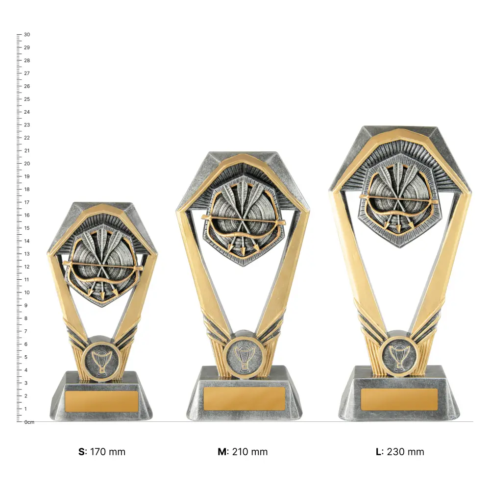 Archery Hex Tower trophies next to ruler Archery Hex Tower trophies next to ruler