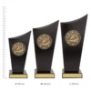 Art Spartan Crest trophies next to ruler