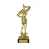 Bodybuilder Figure on Column Female small Black / gold bodybuilder fem.figure on column with plastic / marble construction