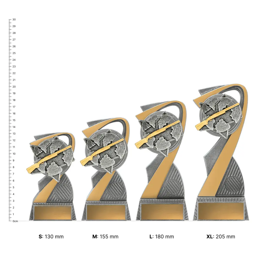 Clay Arclight trophies next to ruler Clay Arclight trophies next to ruler