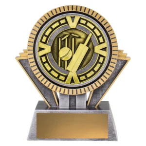 Silver / gold spartan varsity - cricket with resin / metal construction