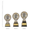 Cycling Silver Torch Cycling Silver Torch trophies next to ruler