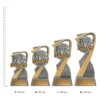 Dance Arclight trophies next to ruler Dance Arclight trophies next to ruler