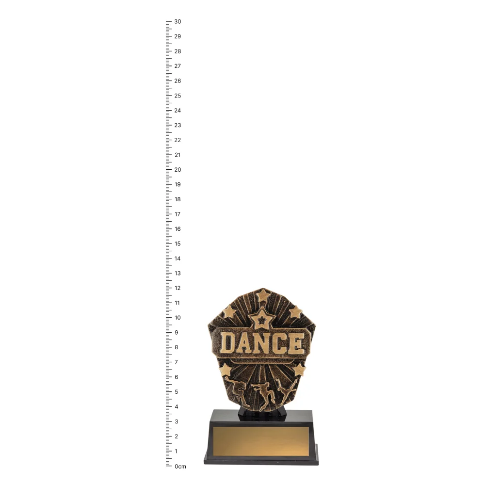 Dance Cosmos Super Mini Dance Cosmos Super Mini trophy next to ruler