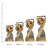 Drama Arclight Showtime trophies next to ruler Drama Arclight Showtime trophies next to ruler