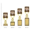Drama Lynx Sentry trophies next to ruler Drama Lynx Sentry trophies next to ruler