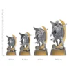 Football Female Warrior Football Female Warrior trophies next to ruler