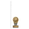 Football Mini IKON trophy next to ruler Football Mini IKON trophy next to ruler