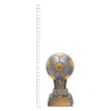 Football Salvo trophy next to ruler Football Salvo trophy next to ruler
