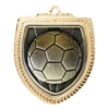Football Shield Medal gold Gold / gold shield medal - football with iron construction