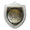 Football Shield Medal silver silver / gold shield medal - football with iron construction