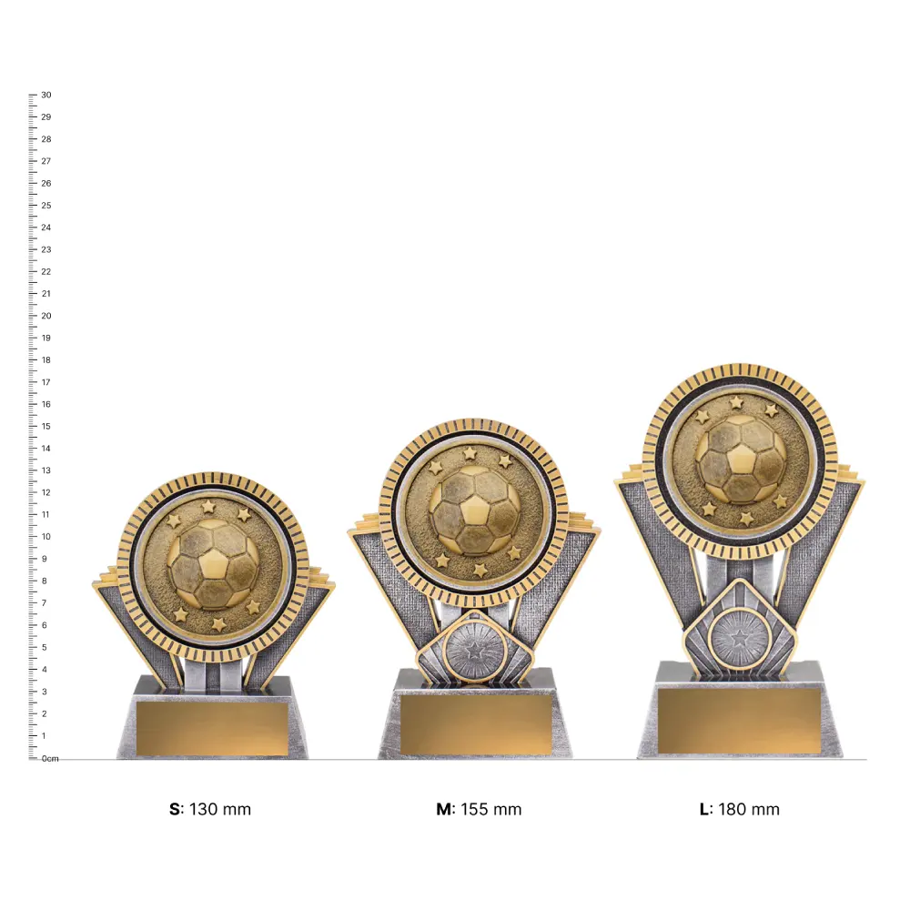 Football Spartan Football Spartan trophies next to ruler