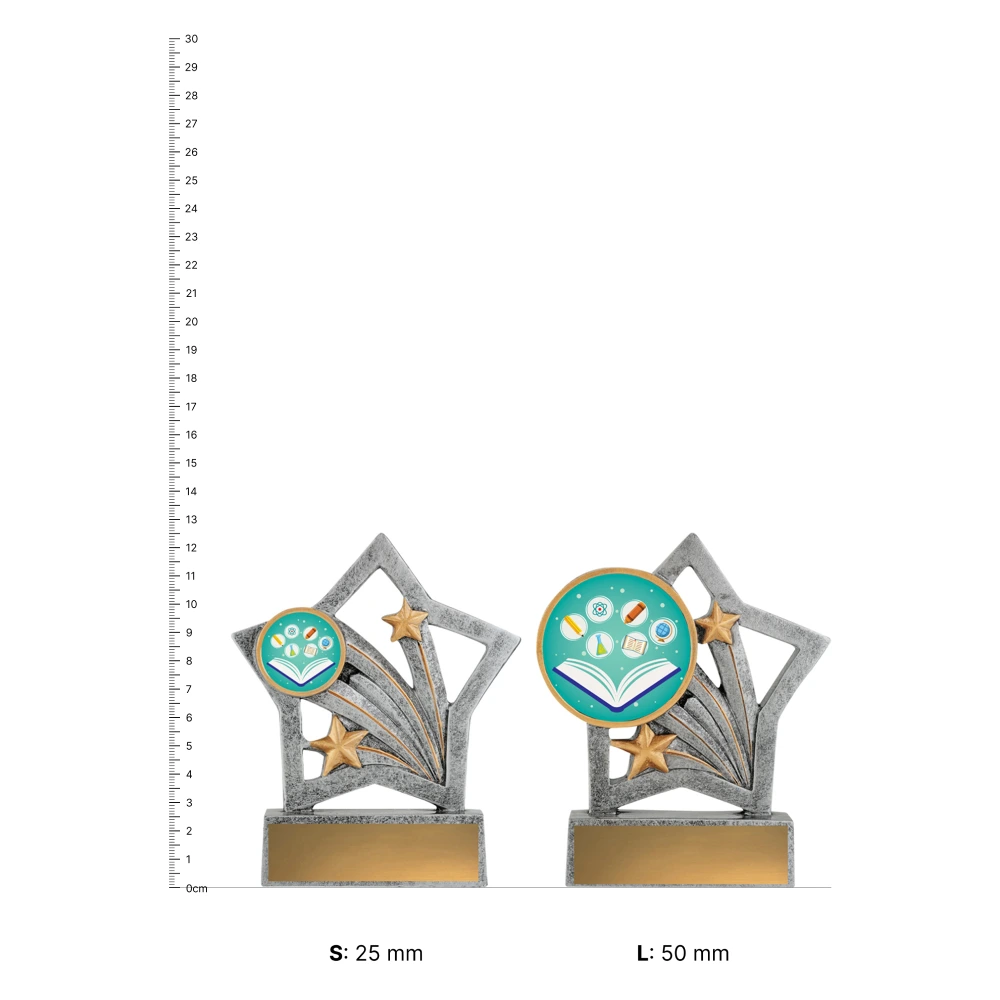 Genius Flash trophies next to ruler Genius Flash trophies next to ruler