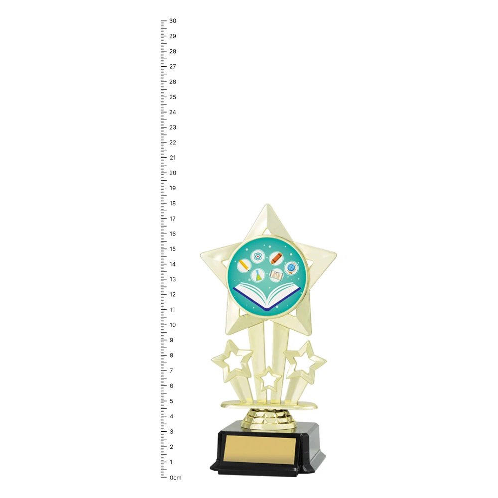 Genius Icon Star trophy next to ruler
