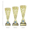 Gold Serafino Gold Serafino trophies next to ruler
