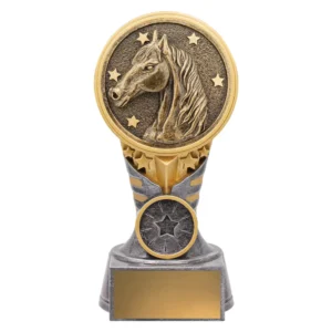 Silver / gold ikon - horse with resin construction