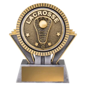 Silver / gold spartan - lacrosse with resin construction