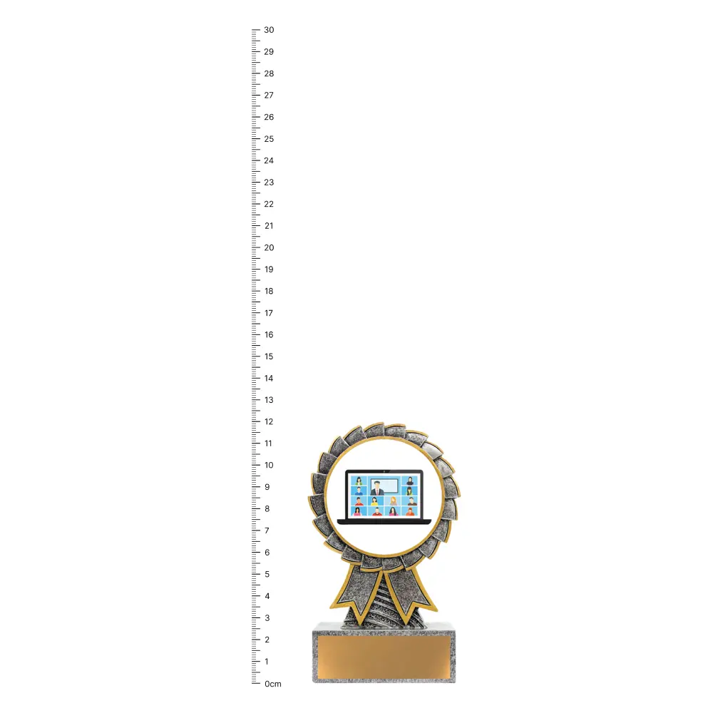 Laptop Master Aster trophy next to ruler Laptop Master Aster trophy next to ruler