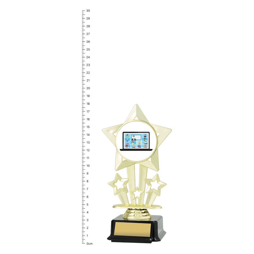 Laptop Master Icon Star trophy next to ruler