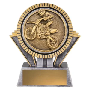 Silver / gold spartan - motocross with resin construction