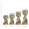 Music Arclight trophies next to ruler Music Arclight trophies next to ruler