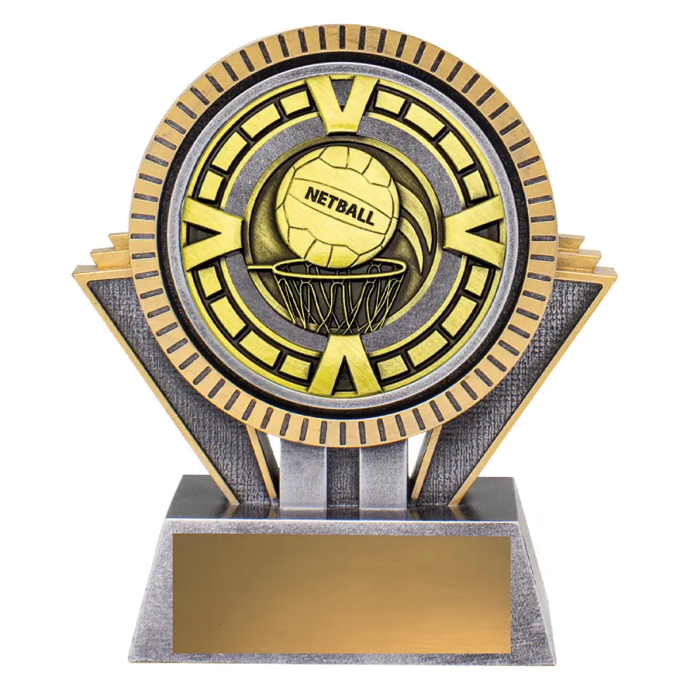 Netball Spartan Varsity small Silver / gold spartan varsity - netball with resin / metal construction