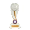 Netball Twist Series large White / gold twist series-netball with resin construction