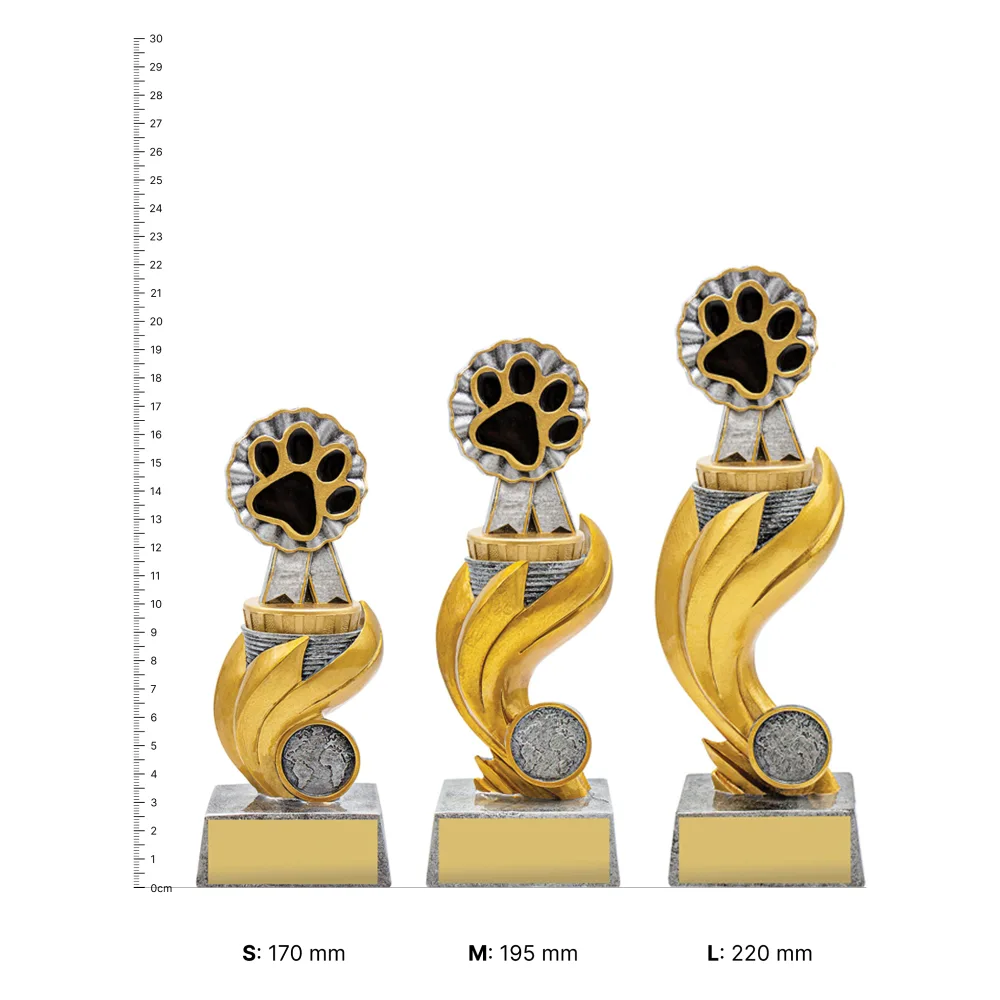 Pet Flame Pet Flame trophies next to ruler