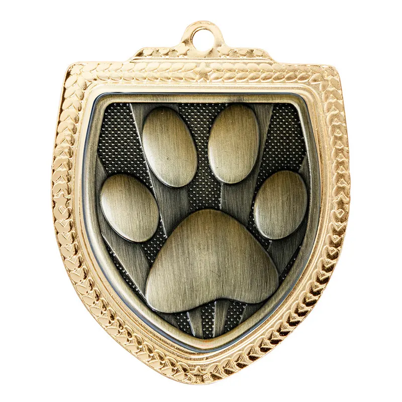 Pets Shield Medal gold silver / gold shield medal - dogs with iron construction