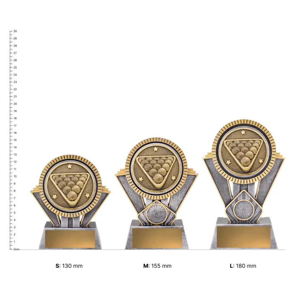 Pool Spartan Pool Spartan trophies next to ruler