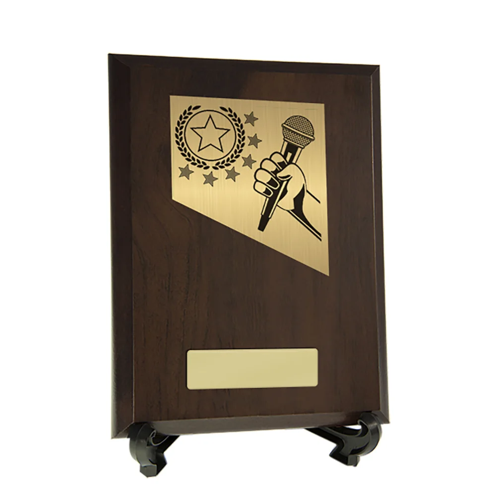 Cherry / gold plaque with public speaking trim with timber / epoxy construction