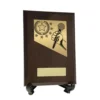 Cherry / gold plaque with public speaking trim with timber / epoxy construction
