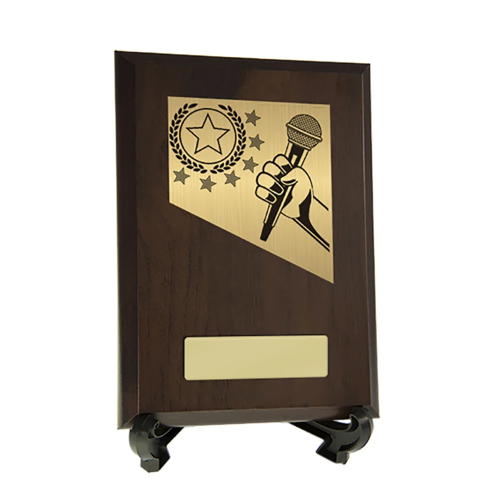 Cherry / gold plaque with public speaking trim with timber / epoxy construction