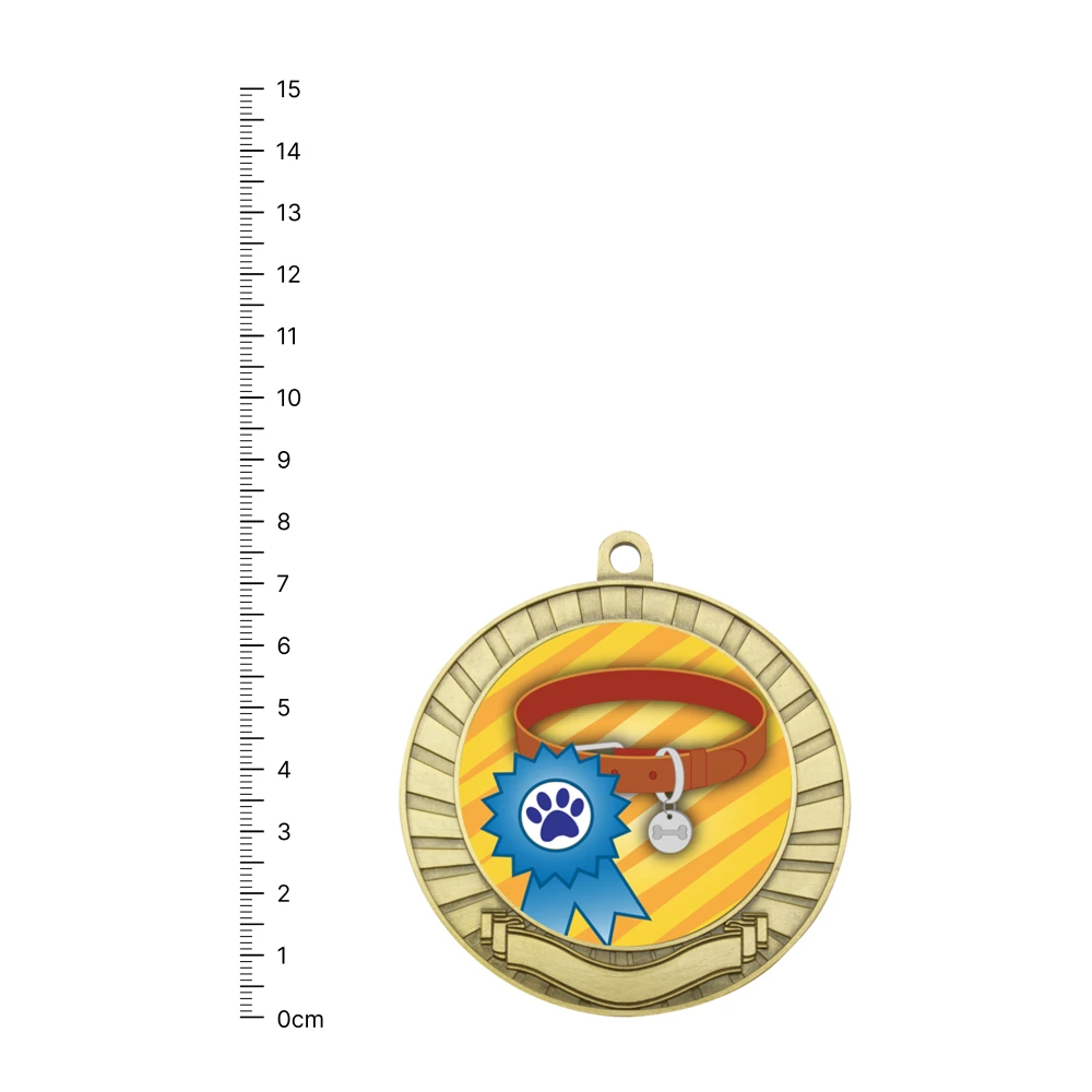 Ribbon & Collar Eco Scroll gold Ribbon & Collar Eco Scroll gold next to ruler