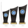 Spartan Crest Spartan Crest trophies next to ruler