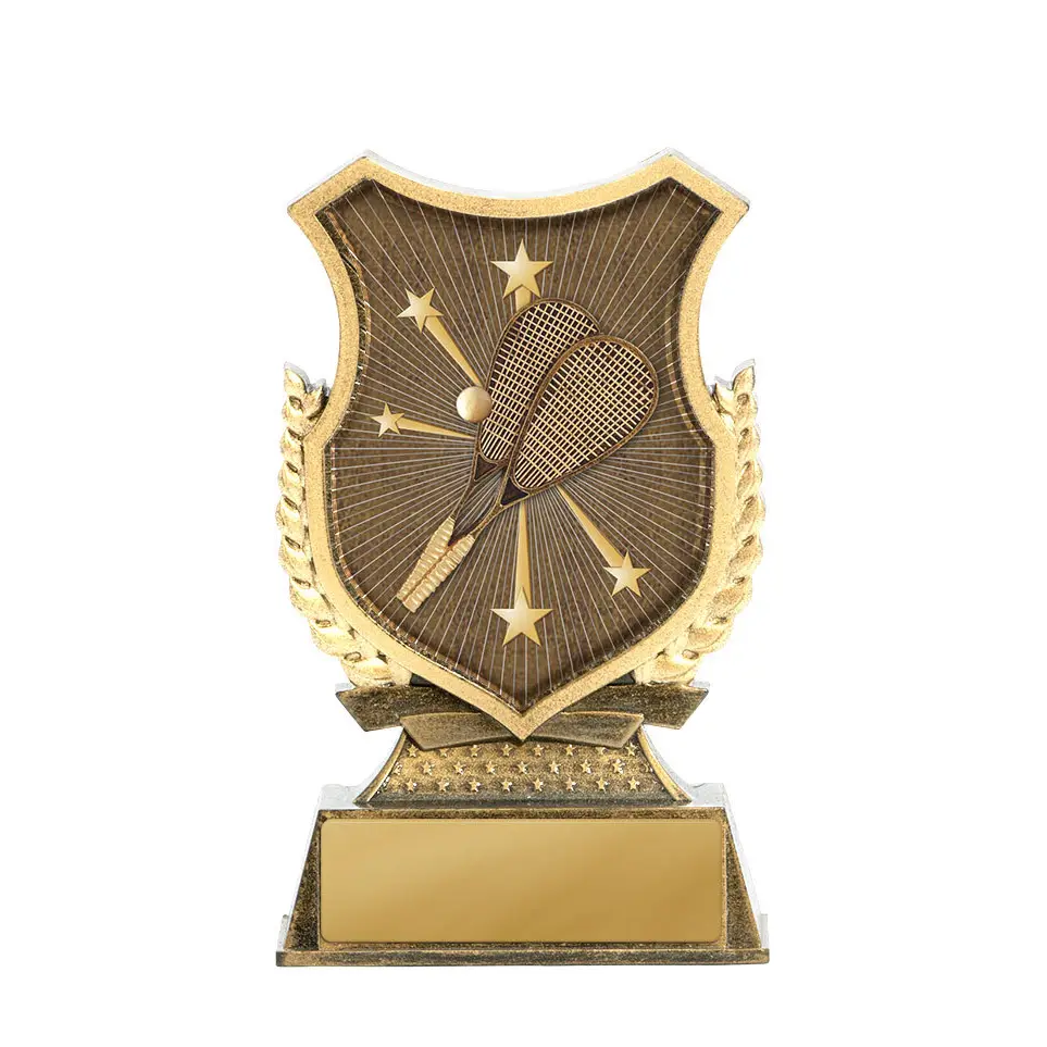 Squash Shield Stand small Bronze shield stand-squash with plastic construction
