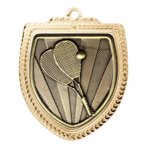 gold / gold shield medal - squash with iron construction