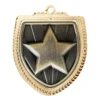 Star Shield Medal gold Gold / gold shield medal - star with iron construction