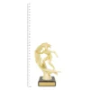 Surfing Figure Trophy next to ruler