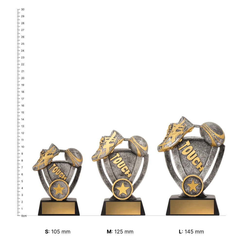 Touch Budget Theme trophies next to ruler Touch Budget Theme trophies next to ruler